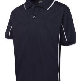 KIDS S/S PIPING POLO