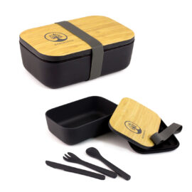 Bamboo Fibre Lunch Box & Cutlery Set